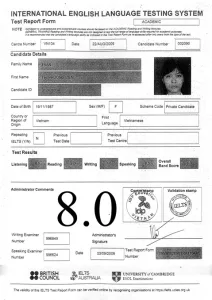 Contoh berkas IELTS